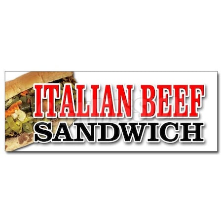 ITALIAN BEEF SANDWICH DECAL Sticker Salami Meat Deli Italian Restaurant